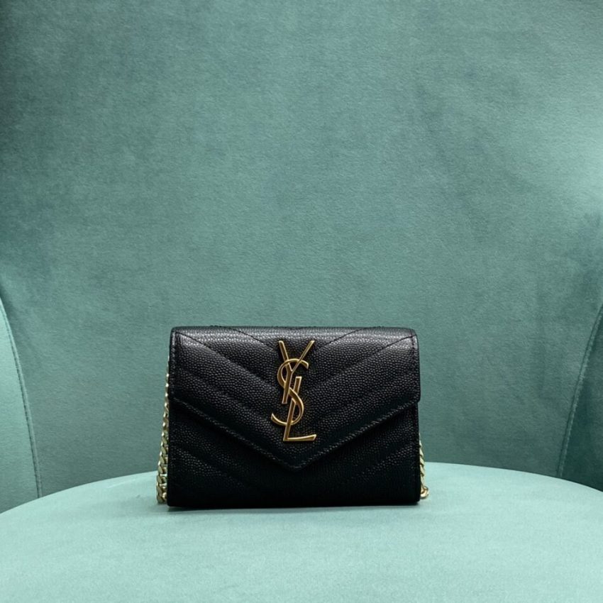 Replica Yves Saint Laurent Chain Wallet Black - high-quality designer bag clone