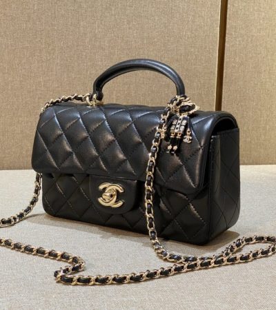 Replica CHANEL CF 20 cm Lion Black - authentic-look luxury purse replica