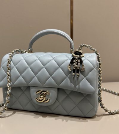 Replica CHANEL CF 20 cm Lion Grey - premium 1:1 fake handbag model