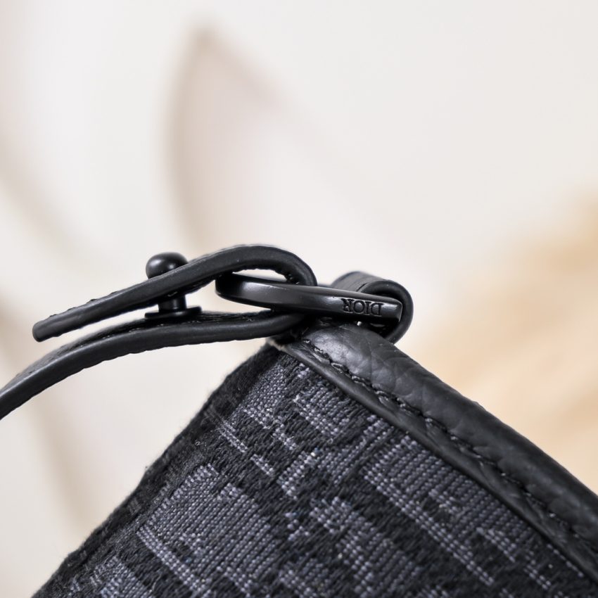Replica Dior Mini Gallop Bag with Strap Black Canvas - authentic-look luxury purse replica