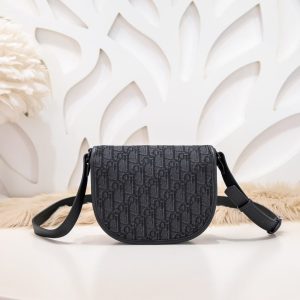 Replica Dior Mini Gallop Bag with Strap Black Canvas - best-selling designer handbag dupe
