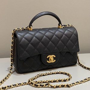 Replica CHANEL CF Handle Black - best quality luxury bag dupe