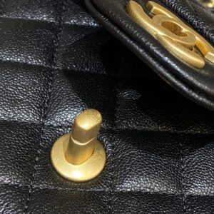 Replica CHANEL CF 20 cm Handle Black - authentic-look luxury purse replica