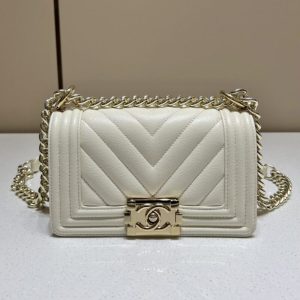 Replica CHANEL Le Boy Small Ivory - 1:1 designer replica handbag