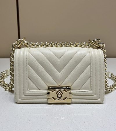 Replica CHANEL Le Boy Small Ivory - 1:1 designer replica handbag