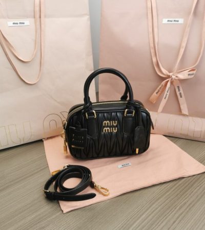 Replica Miu Miu Arcadie Small Black - ultra-realistic fake designer tote