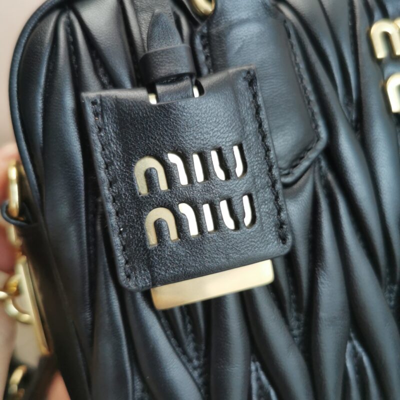 Replica Miu Miu Arcadie Medium Black - top-tier luxury replica shoulder bag