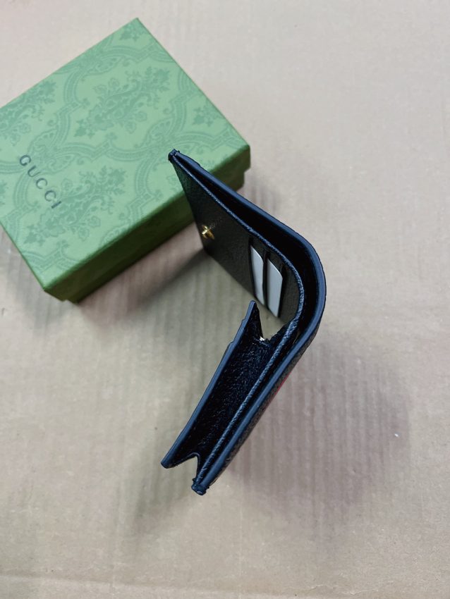 Replica Gucci Ophidia Compact Black Wallet - near-authentic luxury replica handbag