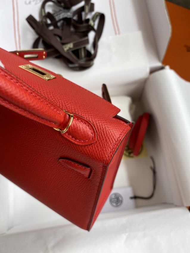 Replica Hermes Kelly Epsom Bright Red - high-quality designer bag clone
