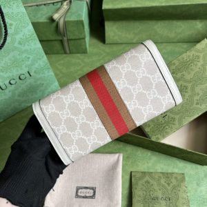 Replica Gucci Ophidia Long Wallet White - high-quality designer bag clone