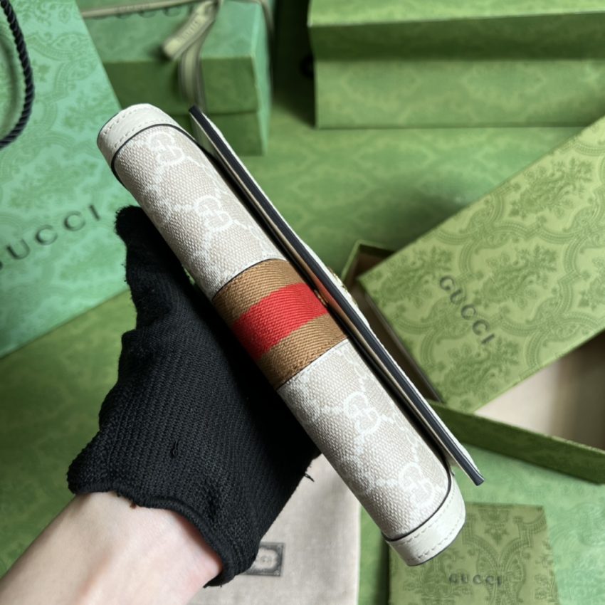 Replica Gucci Ophidia Long Wallet White - top-rated replica designer bag
