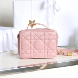 Replica Dior Caro Box Bag Pink - elite superclone designer purse