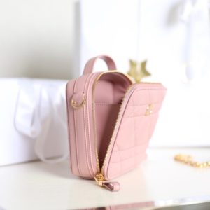Replica Dior Caro Box Bag Pink - elite superclone designer purse