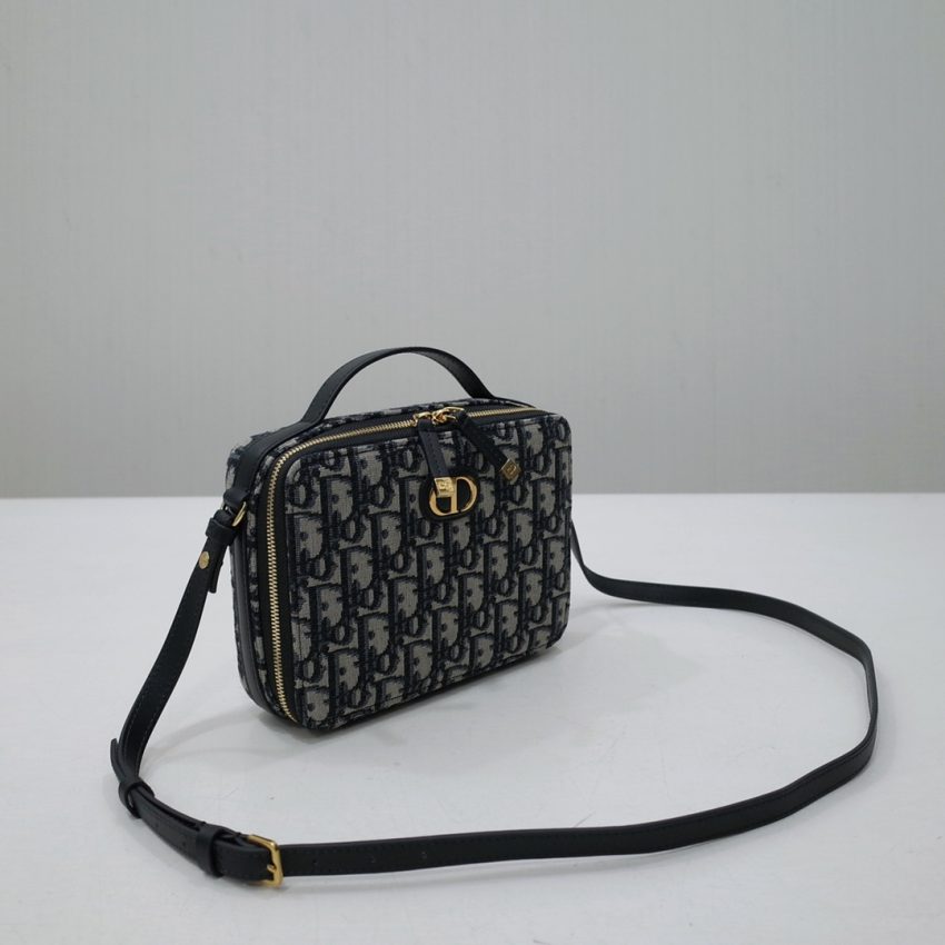 Replica Dior Caro Box Bag CD Print - high-end fake designer purse