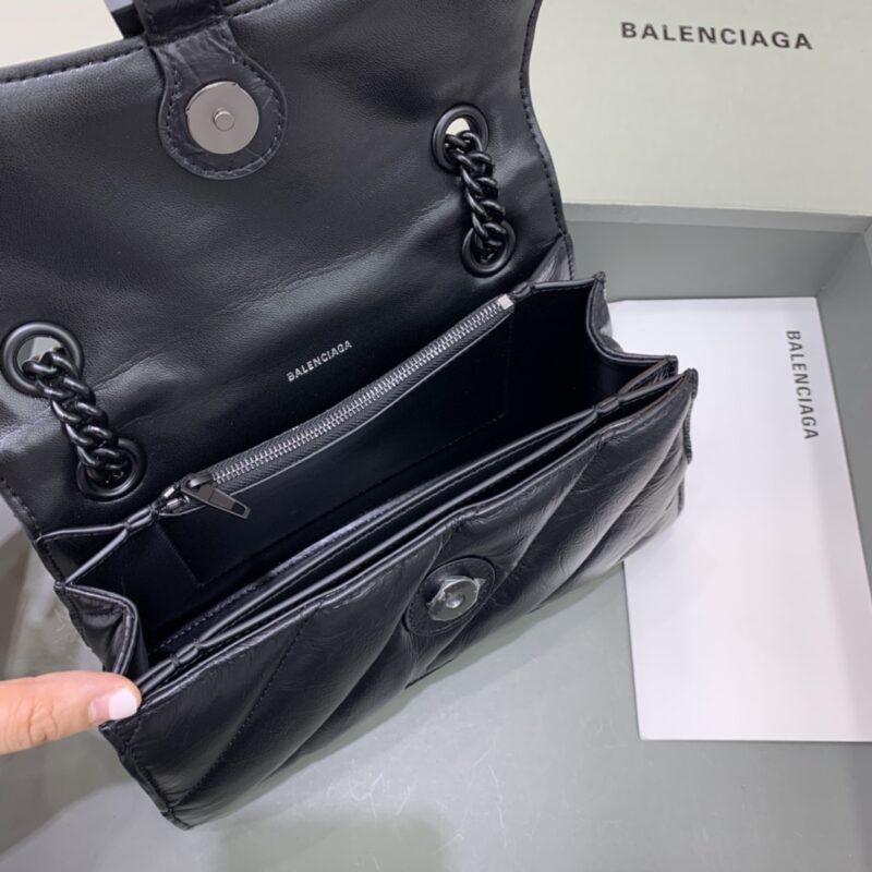 Replica Balenciaga Crush Small Full Black - high-accuracy replica luxury purse
