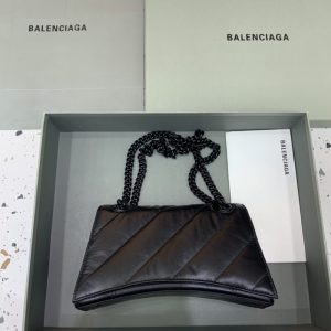 Replica Balenciaga Crush Small Full Black - elite superclone designer purse