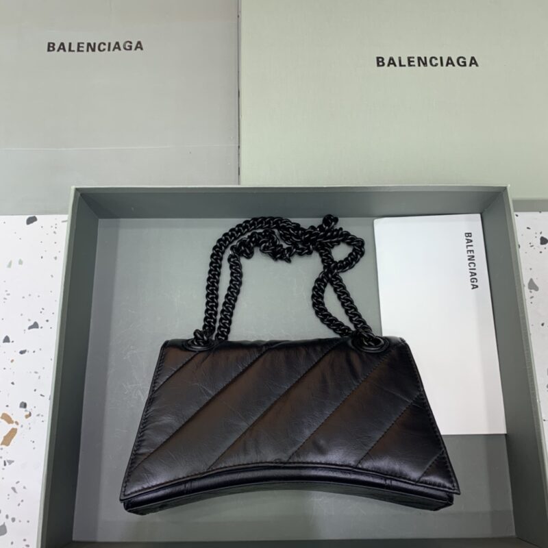 Replica Balenciaga Crush Small Full Black - elite superclone designer purse
