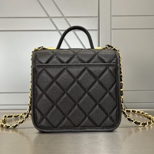 Replica CHANEL Tofu M Bag Black - premium 1:1 fake handbag model