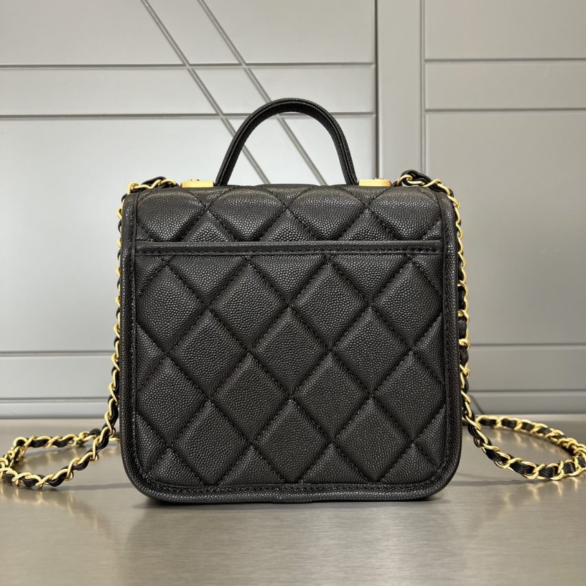 Replica CHANEL Tofu M Bag Black - premium 1:1 fake handbag model
