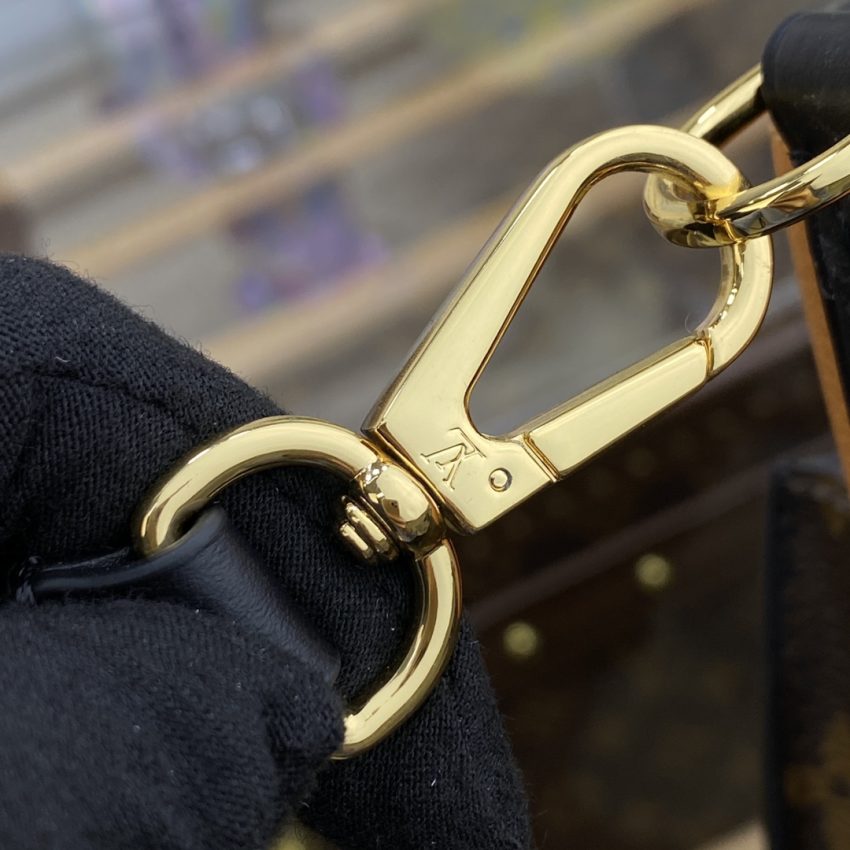 Replica Louis Vuitton On My Side Black-Brown - premium 1:1 fake handbag model