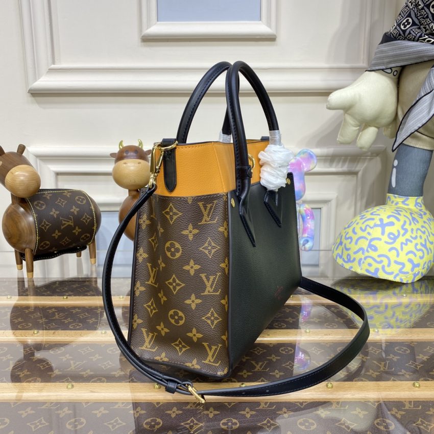 Replica Louis Vuitton On My Side Black-Brown - ultra-realistic fake designer tote