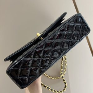 Replica CHANEL Classic Flap 25cm Patent Black - top-tier luxury replica shoulder bag