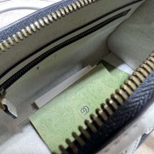Replica Gucci Gucci Bauletto Top Handle White Black - high-end fake designer purse
