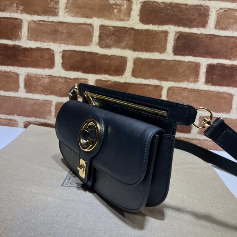 Replica Gucci G Blondie Waist Canvas Black - high-end fake designer purse