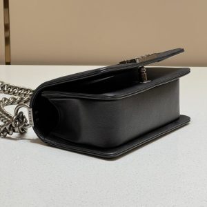 Replica CHANEL Le Boy V Black - Silver - top-tier luxury replica shoulder bag