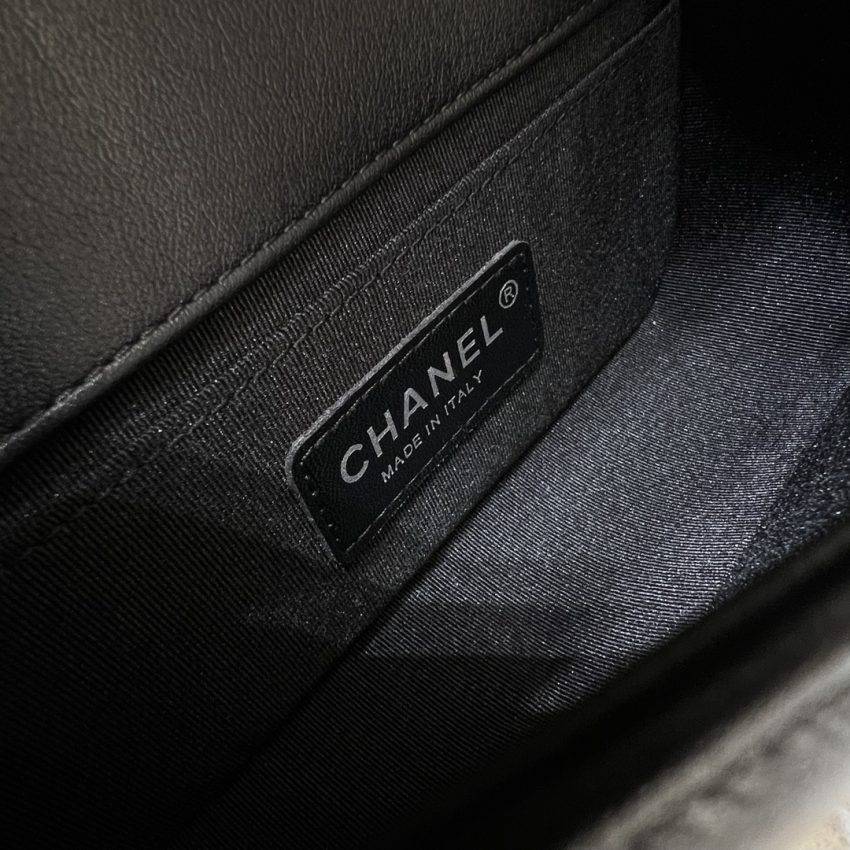 Replica CHANEL Le Boy V Black - Silver - elite superclone designer purse