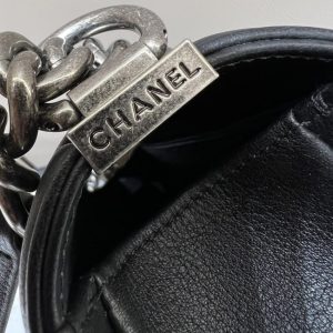 Replica CHANEL Le Boy V Black - Silver - top-rated replica designer bag