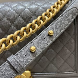 Replica CHANEL Le Boy Large Grey - near-authentic luxury replica handbag