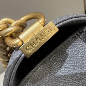 Replica CHANEL Le Boy Large Grey - realistic designer-inspired fake bag