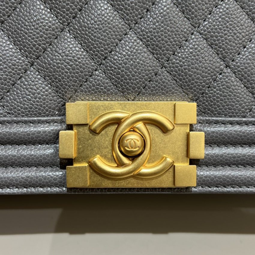 Replica CHANEL Le Boy Large Grey - high-end fake designer purse