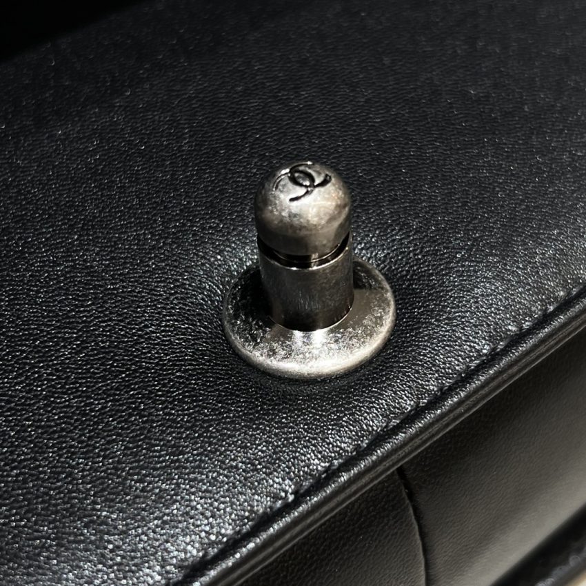 Replica CHANEL Le Boy Large Black Silver - elite superclone designer purse