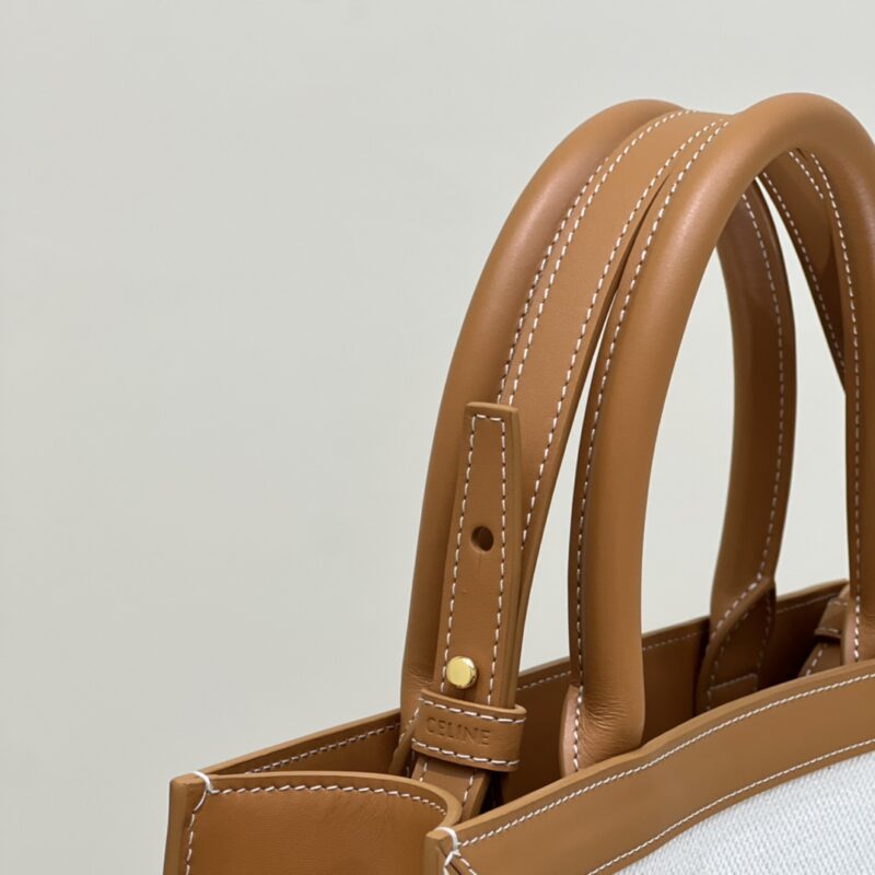 Replica Celine Triomphe Cabas Tote Small White - authentic-look luxury purse replica