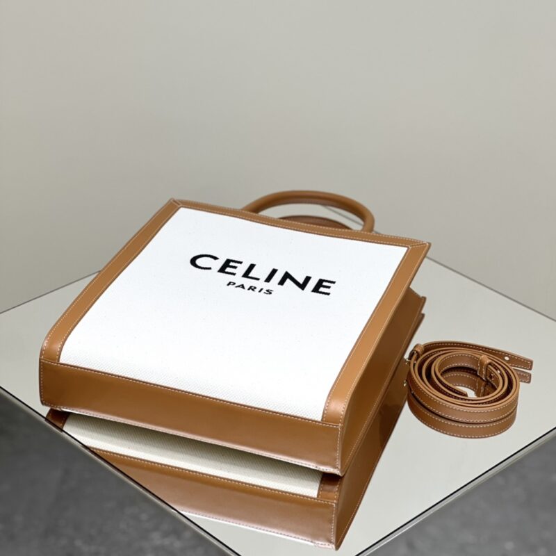 Replica Celine Triomphe Cabas Mini Tote White - best quality luxury bag dupe