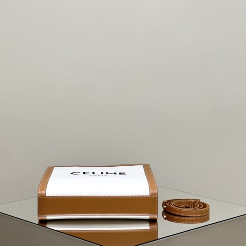 Replica Celine Triomphe Cabas Mini Tote White - ultra-realistic fake designer tote