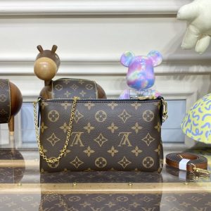 Replica Louis Vuitton Pallas Clutch Black - high-accuracy replica luxury purse