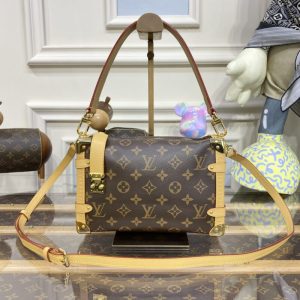 Replica Louis Vuitton Side Trunk Dark Brown - near-authentic luxury replica handbag