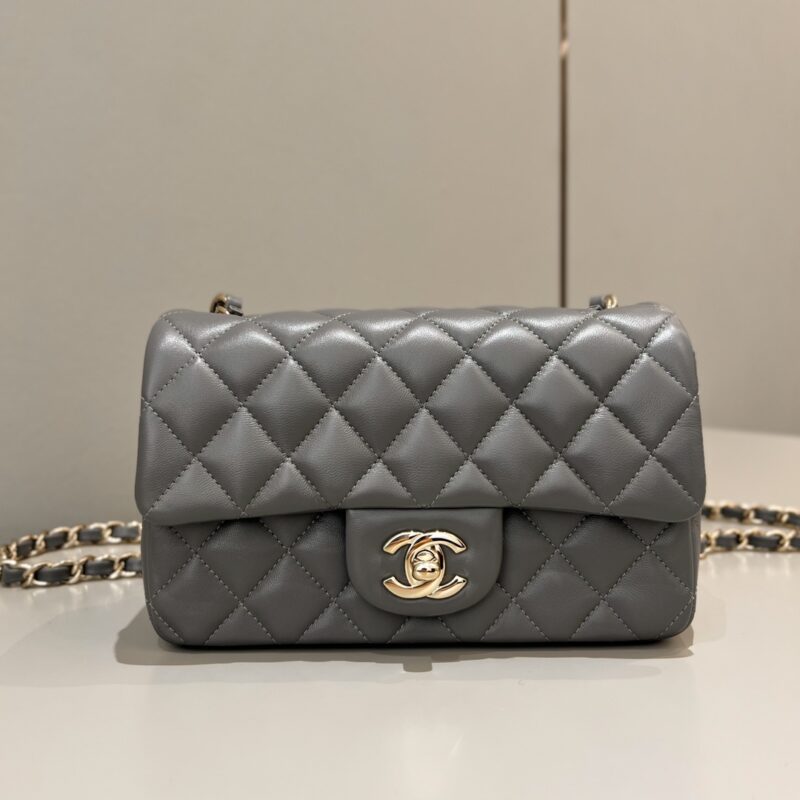 Replica CHANEL Classic Flap 20cm Grey - high-end fake designer purse