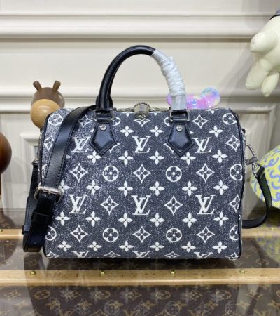 Replica Louis Vuitton Speedy Bandouliere 25 Denim Canvas - premium-grade designer purse dupe