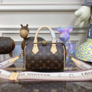 Replica Louis Vuitton Speedy Bandouliere 20 Brown - premium 1:1 fake handbag model