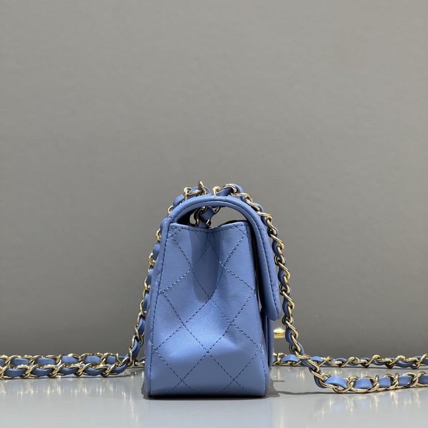 Replica CHANEL Classic Flap 17cm Blue - best-selling designer handbag dupe