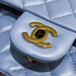 Replica CHANEL Classic Flap 17cm Blue - realistic designer-inspired fake bag