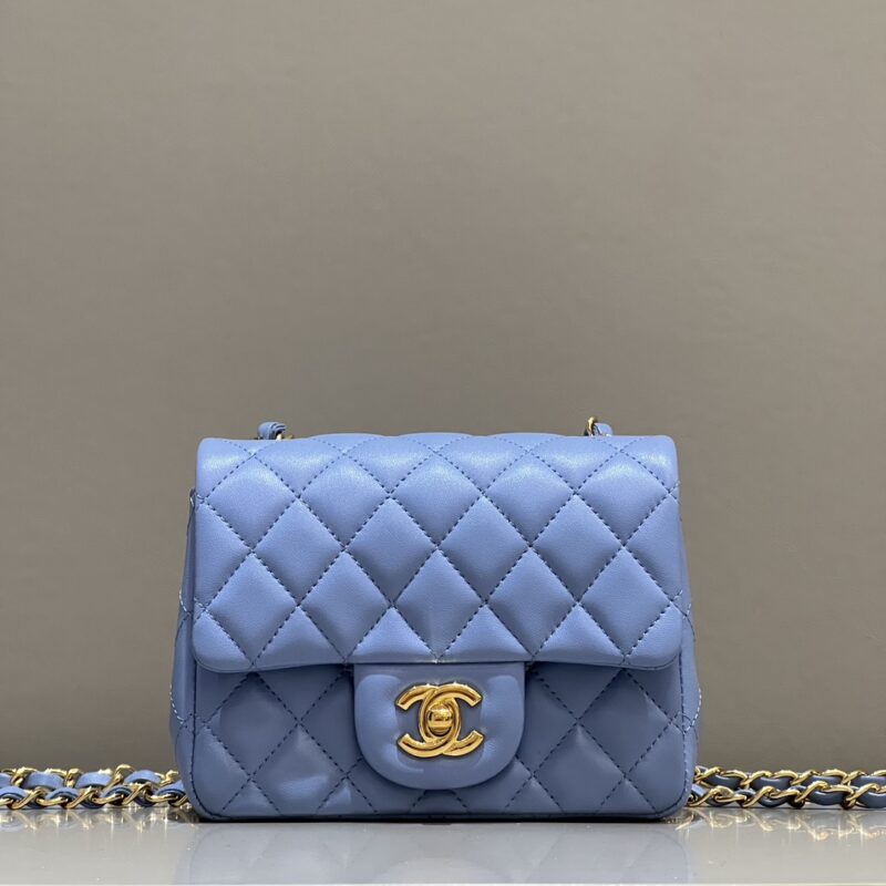 Replica CHANEL Classic Flap 17cm Blue - premium 1:1 fake handbag model