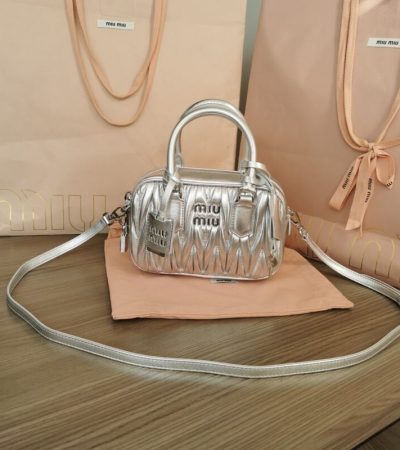 Replica Miu Miu Arcadie Small Silver - near-authentic luxury replica handbag