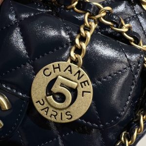 Replica CHANEL Hobo Small Dark Blue - top-tier luxury replica shoulder bag
