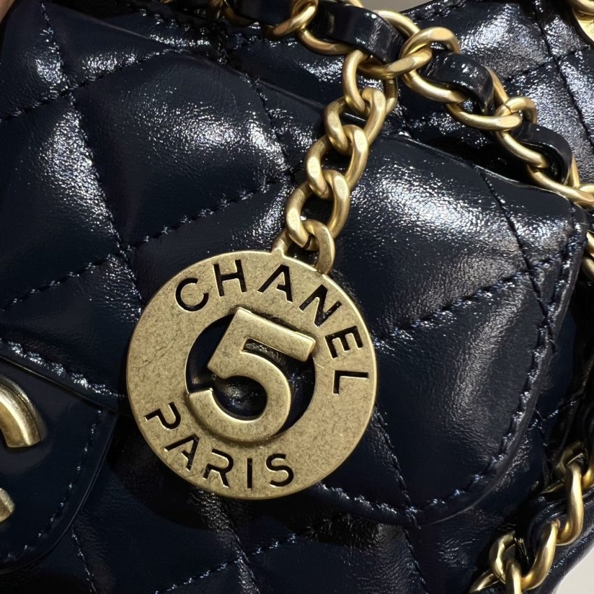 Replica CHANEL Hobo Small Dark Blue - top-tier luxury replica shoulder bag