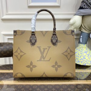 Replica Louis Vuitton OnTheGo Brown Canvas - premium 1:1 fake handbag model